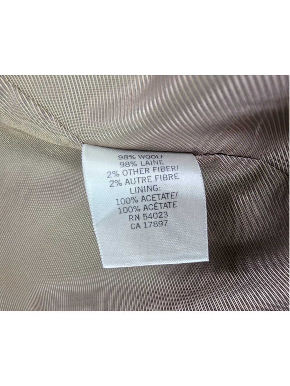 Banana Republic Wool Pinstripe Suit Mens 44R 34x32 Navy 2 Piece Executive